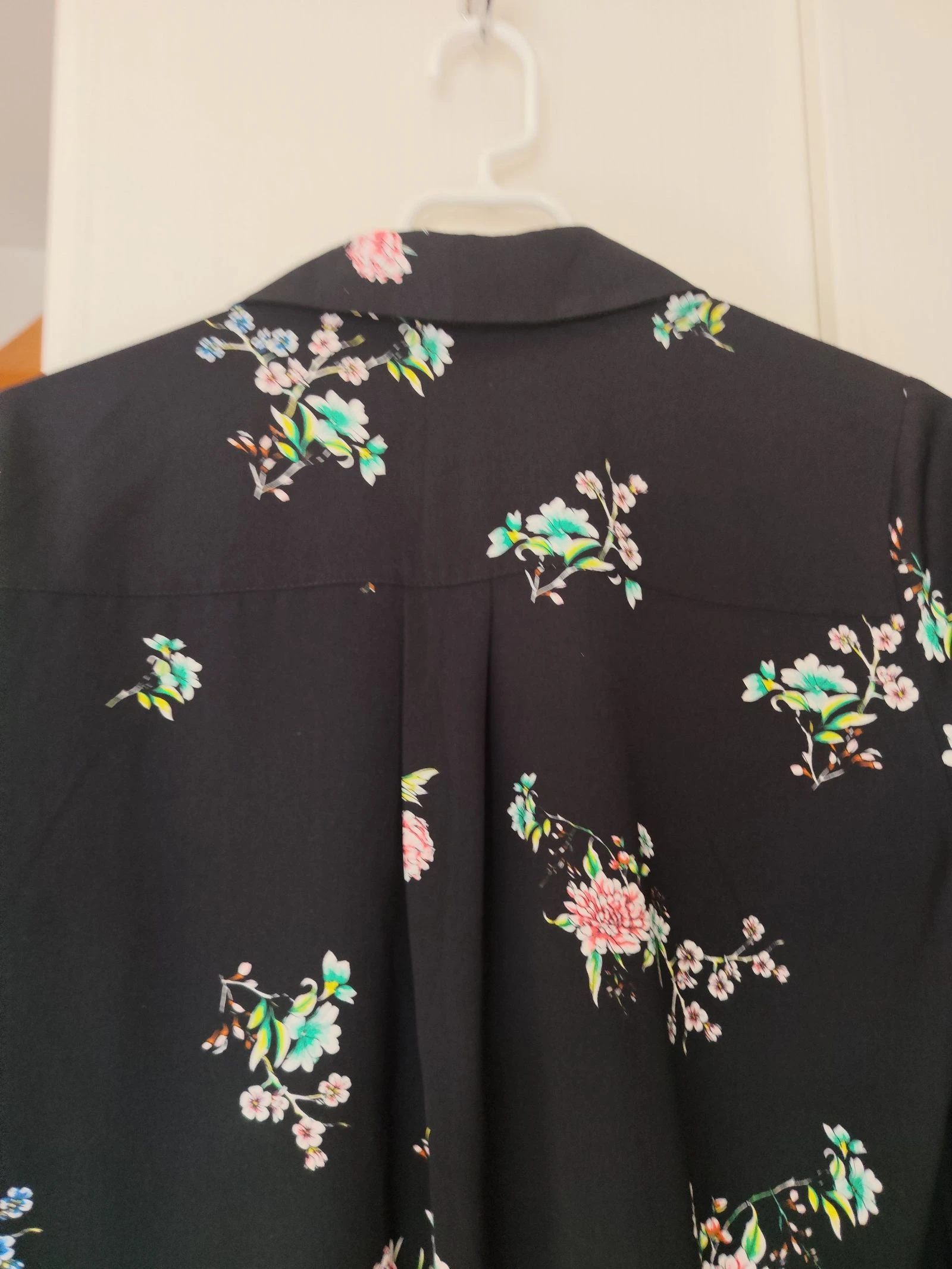 New H&M black floral shirt Size M 38/40 – photo 10